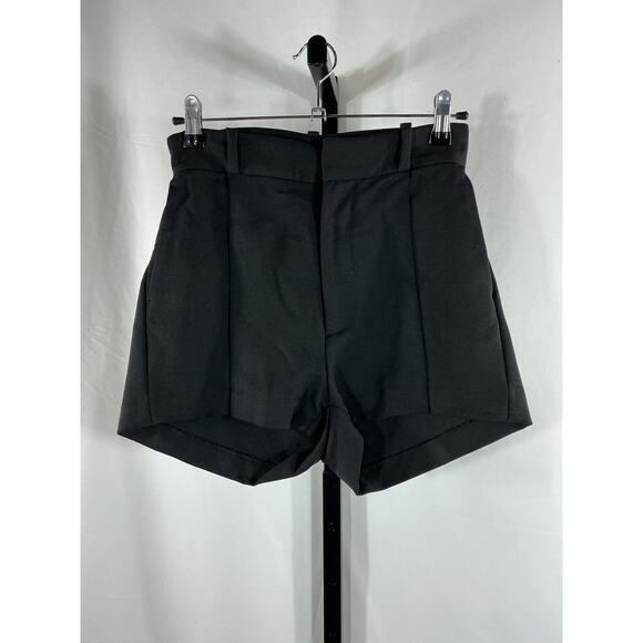 Area 'Deco' Black Wool Bow High Waisted Short Size 2 - Picture 2 of 4
